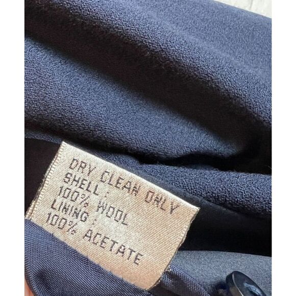 JOHN MEYER OF NORWICH blue wool beaded evening cocktail blazer coat 10 NWOT - Picture 7 of 9